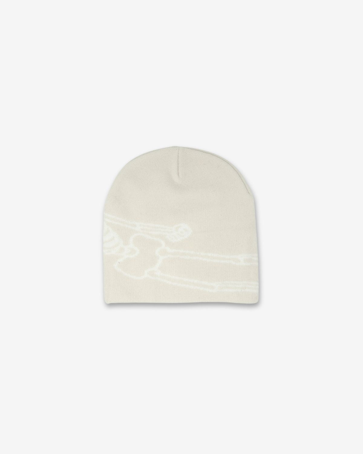 SKULL BEANIE - CREAM