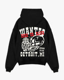 WANTED SKULL HOODIE - OFF BLACK