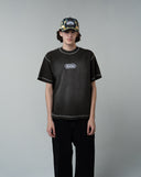 WASHED WAFFLE TEE - CHARCOAL