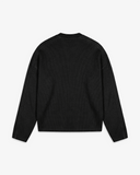 CORE WAFFLE KNIT LS - BLACK