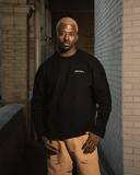 CORE WAFFLE KNIT LS - BLACK