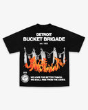 DETROIT BUCKET BRIGADE TEE - VINTAGE BLACK