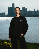 CORE WAFFLE KNIT LS - BLACK
