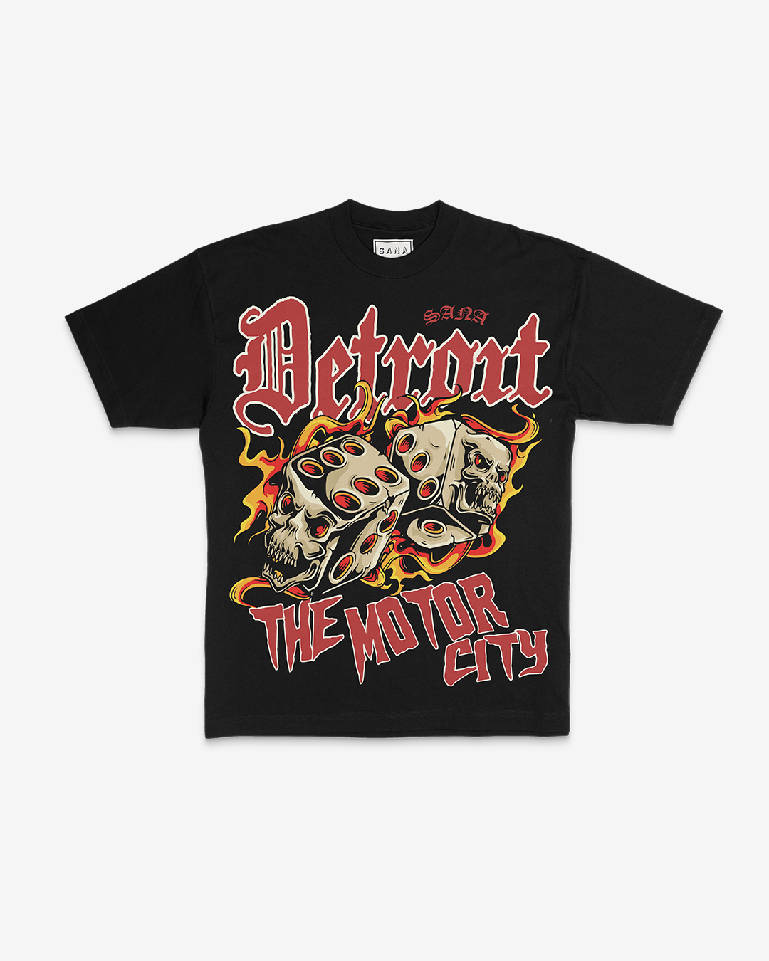 MOTOR CITY DICE TEE - BLACK